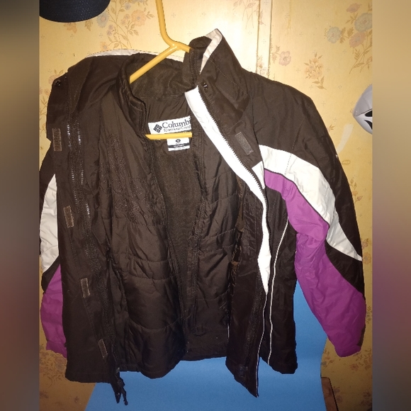 Columbia Brown Interchange Jacket 2 In One Waterproof Women's Size Small - Picture 9 of 16